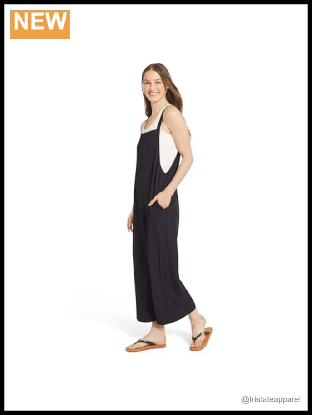 Relaxed Fit Rayon Adjustable One Piece Wide Leg Jumpsuit Beach Cover-Up